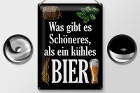 Blechschild Spruch 30x40cm was schöneres als kühles Bier