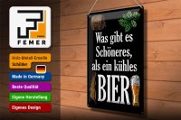 Blechschild Spruch 30x40cm was schöneres als kühles Bier