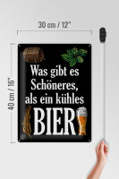 Blechschild Spruch 30x40cm was schöneres als kühles Bier