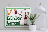 Blechschild Hinweis 40x30cm Glühwein Verkauf