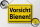 Blechschild Hinweis 40x30cm Vorsicht Bienen Honig Imker
