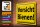 Blechschild Hinweis 40x30cm Vorsicht Bienen Honig Imker