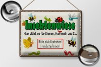 Blechschild Hinweis 40x30cm Insektenwiese Bienen Hummeln