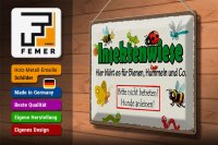 Blechschild Hinweis 40x30cm Insektenwiese Bienen Hummeln