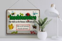 Blechschild Hinweis 40x30cm Insektenwiese Bienen Hummeln