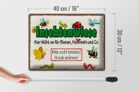 Blechschild Hinweis 40x30cm Insektenwiese Bienen Hummeln