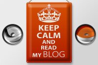 Blechschild Spruch 30x40cm Keep Calm and read my block