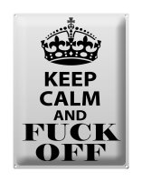 Blechschild Spruch 30x40cm Keep Calm and fuck off