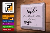 Blechschild Spruch 40x30cm er hat seinen Engeln befohlen