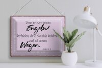 Blechschild Spruch 40x30cm er hat seinen Engeln befohlen