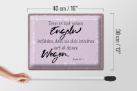 Blechschild Spruch 40x30cm er hat seinen Engeln befohlen