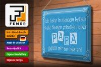 Blechschild Spruch 40x30cm Name Papa gefällt mir am besten