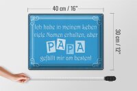 Blechschild Spruch 40x30cm Name Papa gefällt mir am besten