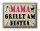 Blechschild Spruch 40x30cm Mama grillt am besten