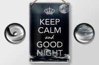 Blechschild Spruch 12x18cm Keep Calm and good night
