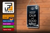 Blechschild Spruch 12x18cm Keep Calm and good night