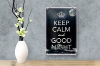 Blechschild Spruch 12x18cm Keep Calm and good night