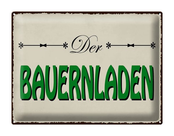Blechschild Hinweis 40x30cm Bauernladen Hofladen Verkauf