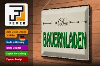 Blechschild Hinweis 40x30cm Bauernladen Hofladen Verkauf