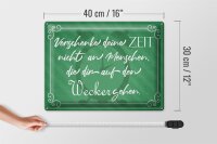 Blechschild Spruch 40x30cm verschenke deine Zeit nicht