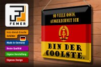 Blechschild Spruch 40x30cm so viele Ossis bin der coolste