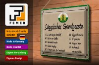 Blechschild Spruch 40x30cm säggsisches Grundgesetz lustig