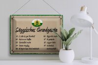 Blechschild Spruch 40x30cm säggsisches Grundgesetz lustig