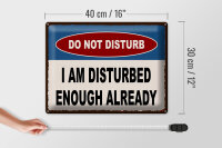 Blechschild Spruch 40x30cm do not disturb I am disturbed