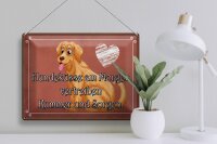Blechschild Spruch 40x30cm Hundeküsse Kummer und Sorgen