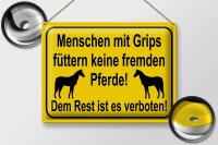 Blechschild Hinweis 40x30cm keine fremden Pferde füttern