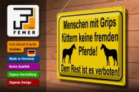 Blechschild Hinweis 40x30cm keine fremden Pferde füttern