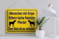 Blechschild Hinweis 40x30cm keine fremden Pferde füttern