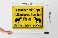Blechschild Hinweis 40x30cm keine fremden Pferde füttern