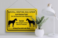 Blechschild Hinweis 40x30cm füttern strengstens verboten
