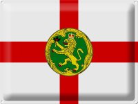Blechschild Flagge Alderneys 40x30cm Flag of Alderney