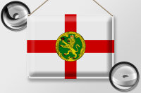 Blechschild Flagge Alderneys 40x30cm Flag of Alderney