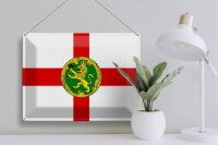 Blechschild Flagge Alderneys 40x30cm Flag of Alderney