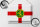 Blechschild Flagge Alderneys 40x30cm Flag of Alderney