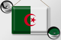 Blechschild Flagge Algerien 40x30cm Flag of Algeria