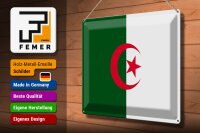 Blechschild Flagge Algerien 40x30cm Flag of Algeria