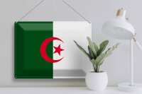 Blechschild Flagge Algerien 40x30cm Flag of Algeria