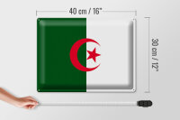 Blechschild Flagge Algerien 40x30cm Flag of Algeria