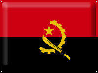 Blechschild Flagge Angolas 40x30cm Flag of Angola