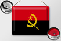 Blechschild Flagge Angolas 40x30cm Flag of Angola