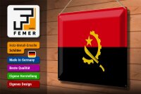 Blechschild Flagge Angolas 40x30cm Flag of Angola
