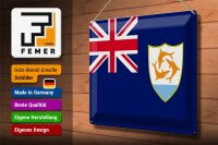 Blechschild Flagge Anguillas 40x30cm Flag of Anguilla