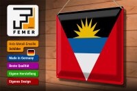 Blechschild Flagge Antigua und Barbuda 40x30cm Flag