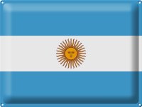 Blechschild Flagge Argentinien 40x30cm Flag of Argentina