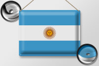 Blechschild Flagge Argentinien 40x30cm Flag of Argentina