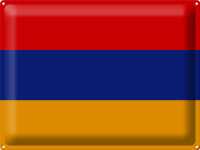 Blechschild Flagge Armenien 40x30cm Flag of Armenia